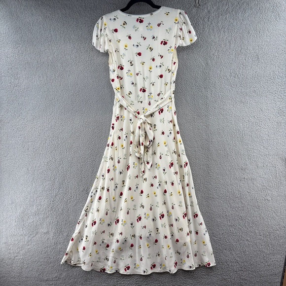 GAP x DÔEN Ivory Flora Flutter Sleeve Midi/Maxi Dress – Size 2 - Picture 10 of 16